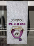 Baking is Your Jam Personalized Hand Towel
