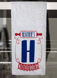 Rolling Pin Monogram Personalized Hand Towel