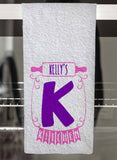 Rolling Pin Monogram Personalized Hand Towel