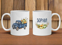 Pumpkin Truck Personalized Coffee Mug