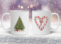 Candy Cane Wishes Personalized Coffee Mug