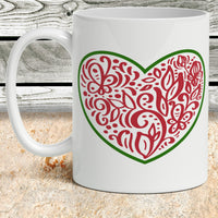 Heart & Butterflies Personalized Coffee Mug