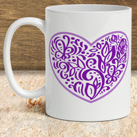 Heart & Butterflies Personalized Coffee Mug