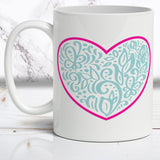 Heart & Butterflies Personalized Coffee Mug