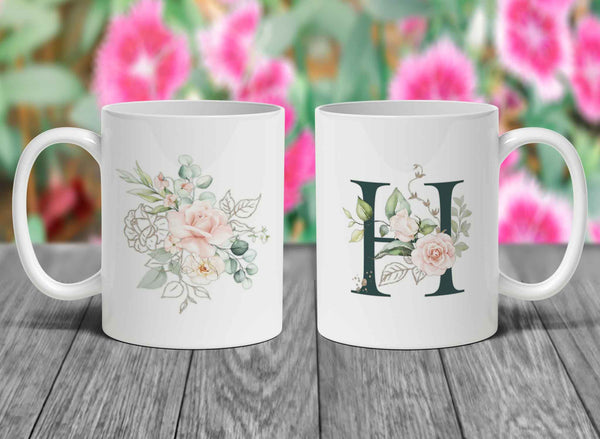 Spring Floral Personalized Coffee Mug