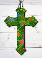 Stained Glass Looking Cross SpectraLuxe Necklace