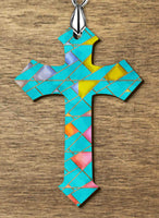 Stained Glass Looking Cross SpectraLuxe Necklace