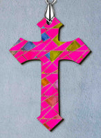 Stained Glass Looking Cross SpectraLuxe Necklace