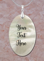 Watercolor Butterfly Oval LumaShell Necklace