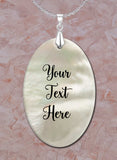 Watercolor Butterfly Oval LumaShell Necklace