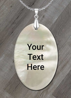 Watercolor Butterfly Oval LumaShell Necklace