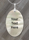 Watercolor Butterfly Oval LumaShell Necklace