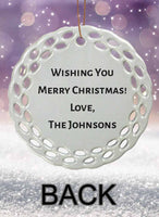 Baby's 1st Personalized Round Porcelain Ornament