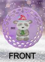 Peppermint Pals Personalized Round Porcelain Ornament