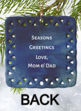 Winter Scenes Personalized Square Porcelain Ornament