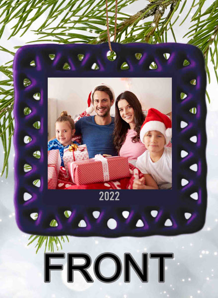 Photo Personalized Square Porcelain Ornament