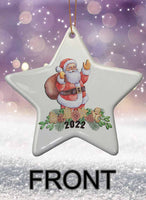 Festive Friends Personalized Star Porcelain Ornament