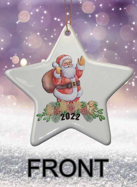 Festive Friends Personalized Star Porcelain Ornament