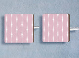 Pink Patterns Square SpectraLuxe Post Earrings