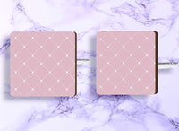 Pink Patterns Square SpectraLuxe Post Earrings