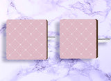 Pink Patterns Square SpectraLuxe Post Earrings