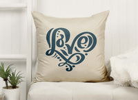 Love Heart Throw Pillow Cover