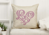 Love Heart Throw Pillow Cover