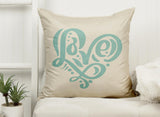 Love Heart Throw Pillow Cover