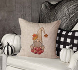 Autumn Gnome Throw Pillow Cover