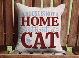 It's The Cat's Home Throw Pillow Cover