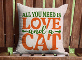 It's The Cat's Home Throw Pillow Cover