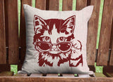 Cool Cat Throw Pillow Cover