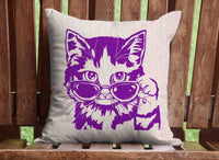 Cool Cat Throw Pillow Cover