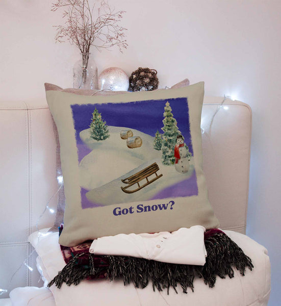 Down Home Winter Throw Pillow Cover