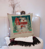 Down Home Winter Throw Pillow Cover