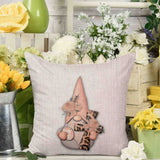 Easter Gnomes Throw Pillow Cover