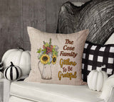 Gather to be Grateful Throw Pillow Cover