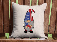 Patriotic Gnomes Throw Pillow Cover