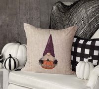 Halloween Gnome Throw Pillow Cover