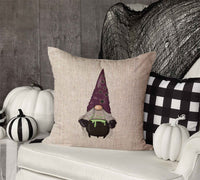 Halloween Gnome Throw Pillow Cover