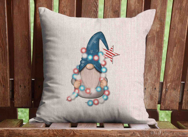 Independence Gnomes Throw Pillow Cover