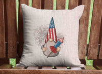 Independence Gnomes Throw Pillow Cover