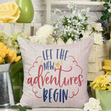 Let the Adventure Begin Throw Pillow Cover