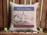 Lighthouse Americana Throw Pillow Cover