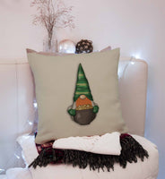 Lucky Gnomes Throw Pillow Cover