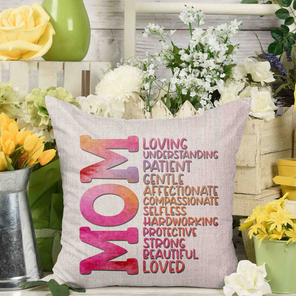 Mom's Pillows Throw Pillow Cover