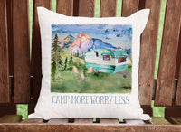 Mountain Camper Throw Pillow Cover