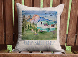 Mountain Camper Throw Pillow Cover