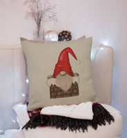 Noel Gnome Throw Pillow Cover