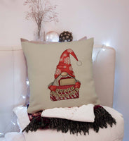 Noel Gnome Throw Pillow Cover